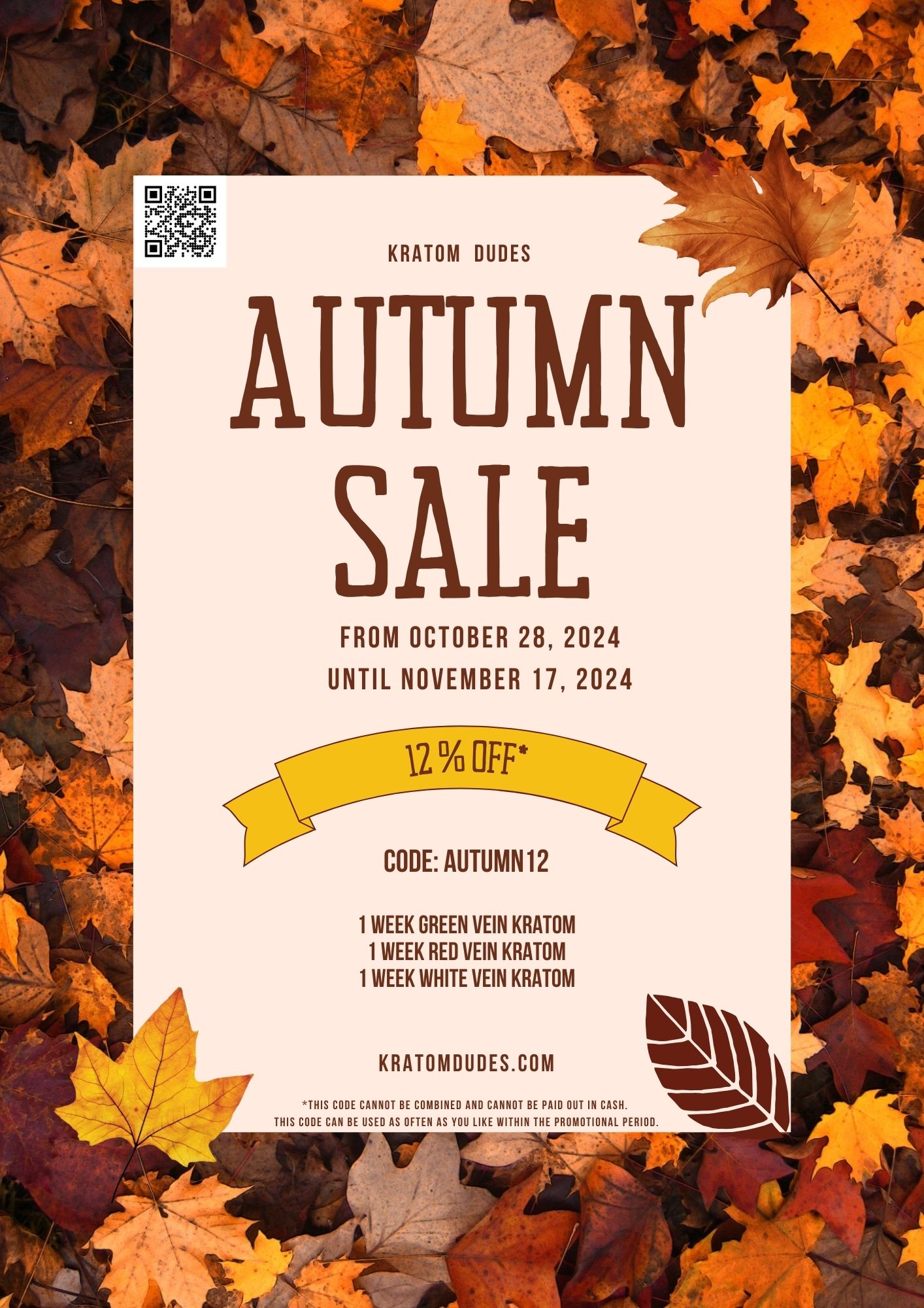 Herbst Aktion - 12 % Rabatt *abgelaufen* - Kratomdudes | Kratom Online ...